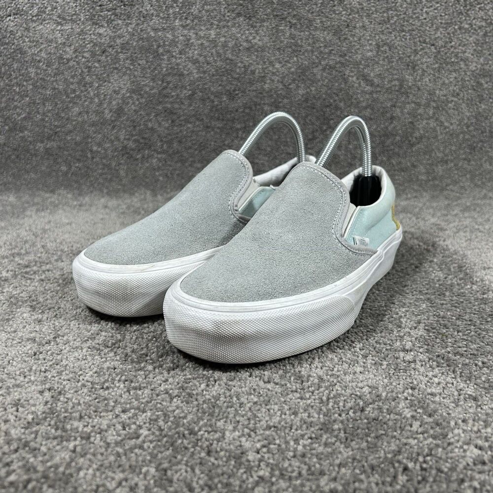 Vans Classic Slip On Women’s Size 8.5 Color Block Pastel Platform Shoes Used - Picture 4 of 11